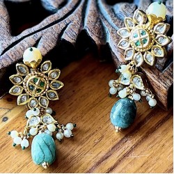 Emerald Jadau Earrings