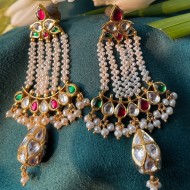 Pearl Gunthani and Jadau Earrings