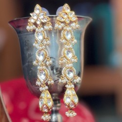 Antique Pearl and Jadau Drop Earrings