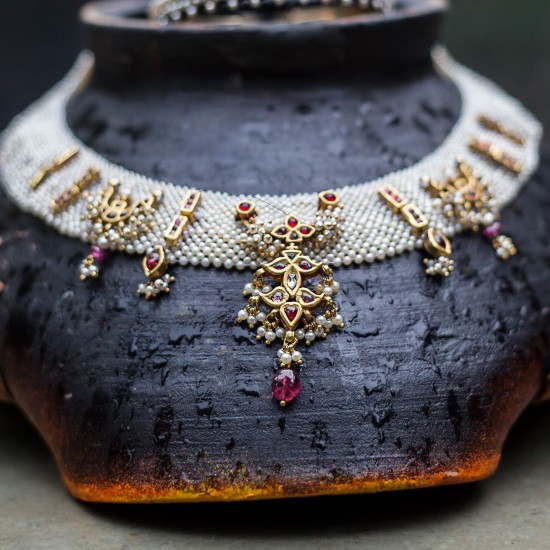 Khakha Gunthani with Ruby Pieces 