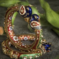 Blue-Green-Red Mor Sutarla Bangle