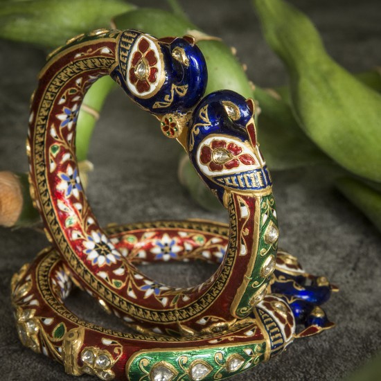 Blue-Green-Red Mor Sutarla Bangle