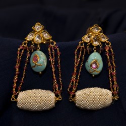 Turquoise Gota Earrings