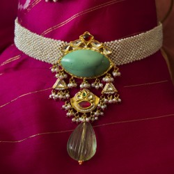 Turquoise and Moti Choker 